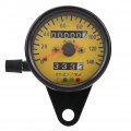 Qiilu Universal Motorcycle Speedometer Odometer 60mm Gauge With Indicator Black