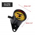 Qiilu Universal Motorcycle Speedometer Odometer 60mm Gauge With Indicator Black