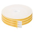 3 Rolls Foam Weather Stripping 8 Wide X 1 Thick 16 4 Ft Door Seal Adhesive Tape White Insulation Strip For Window 