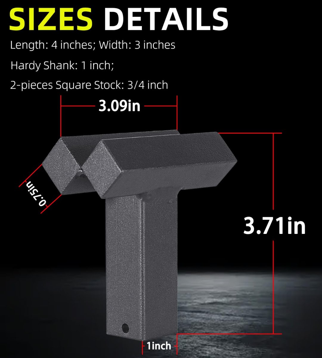Blacksmith V Swage Tool With 1 In Hardy Shank Heavy Duty Stake 90 Degrees Anvil Bottom Fuller For Leaf Creasing Knife Making