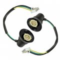 Caltric 2x Headlight Socket Cord Compatible With Yamaha Warrior 350 Yfm350x 1996 1997 1998 1999