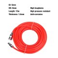 Air Compressor Hose 5 8mm High Pressure Flexible With Quick Connector 15m Red Pneumatic Pe Pipe