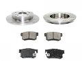 Rear Ceramic Brake Pads And Rotor Kit Compatible With 2006-2011 Honda Civic 