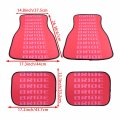 Universal Jdm Bride Red Racing Fabric Floor Mats Interior Carpets 4pcs