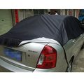 Waterproof Half Car Cover All Weather Roof And Windshield Protector Oxford Top Sunshade For Sedans Suv Universal Fit Black Xl 