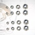 180pcs Screw Hex Nuts Wheel Tight Self Clinchings Anti-loose Lock Nutagonal Hex Nut Stainless Steel Nylon Insert M8 White