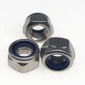 180pcs Screw Hex Nuts Wheel Tight Self Clinchings Anti-loose Lock Nutagonal Hex Nut Stainless Steel Nylon Insert M8 White
