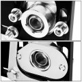 Black Front 2 5 Adjustable Camber Caster Plates Coilover Alignment Kit Compatible With Ford Mustang 4th Gen 94-04