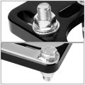 Black Front 2 5 Adjustable Camber Caster Plates Coilover Alignment Kit Compatible With Ford Mustang 4th Gen 94-04