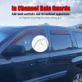 Ikon Motorsports In Channel Window Visors For 2005-2010 Jeep Grand Cherokee Slim Style Acrylic Smoke Rain Guards Side Wind