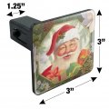 Christmas Holiday Festive Jolly Santa Claus Tow Trailer Hitch Cover Plug Insert