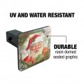 Christmas Holiday Festive Jolly Santa Claus Tow Trailer Hitch Cover Plug Insert