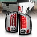 Amerilite For 2007-2013 Chevy Silverado Gmc Sierra Heavy Duty Chrome Red Led Tube Taillights Back Light Assembly Set Passenger