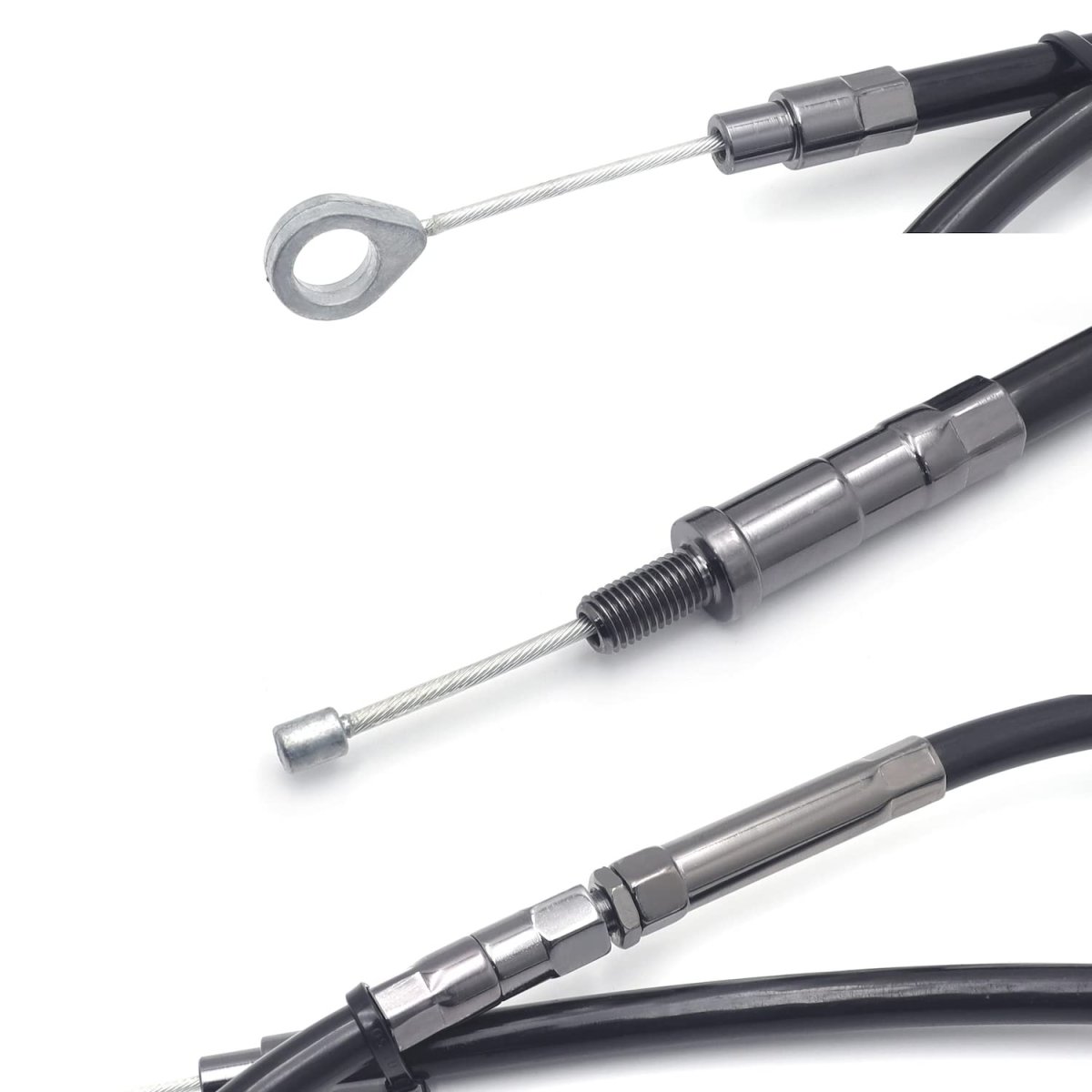 Httmt- Black Vinyl Coated 14 Clutch Cable For 1993-2006 H-d Dyna Low Rider
