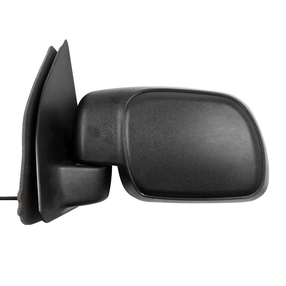 Black Left Side Mirror Fit For 1999-2010d For F-250 Super Duty Textured Glass Manual Folding Heating