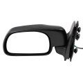 Black Left Side Mirror Fit For 1999-2010d For F-250 Super Duty Textured Glass Manual Folding Heating