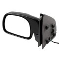 Black Left Side Mirror Fit For 1999-2010d For F-250 Super Duty Textured Glass Manual Folding Heating