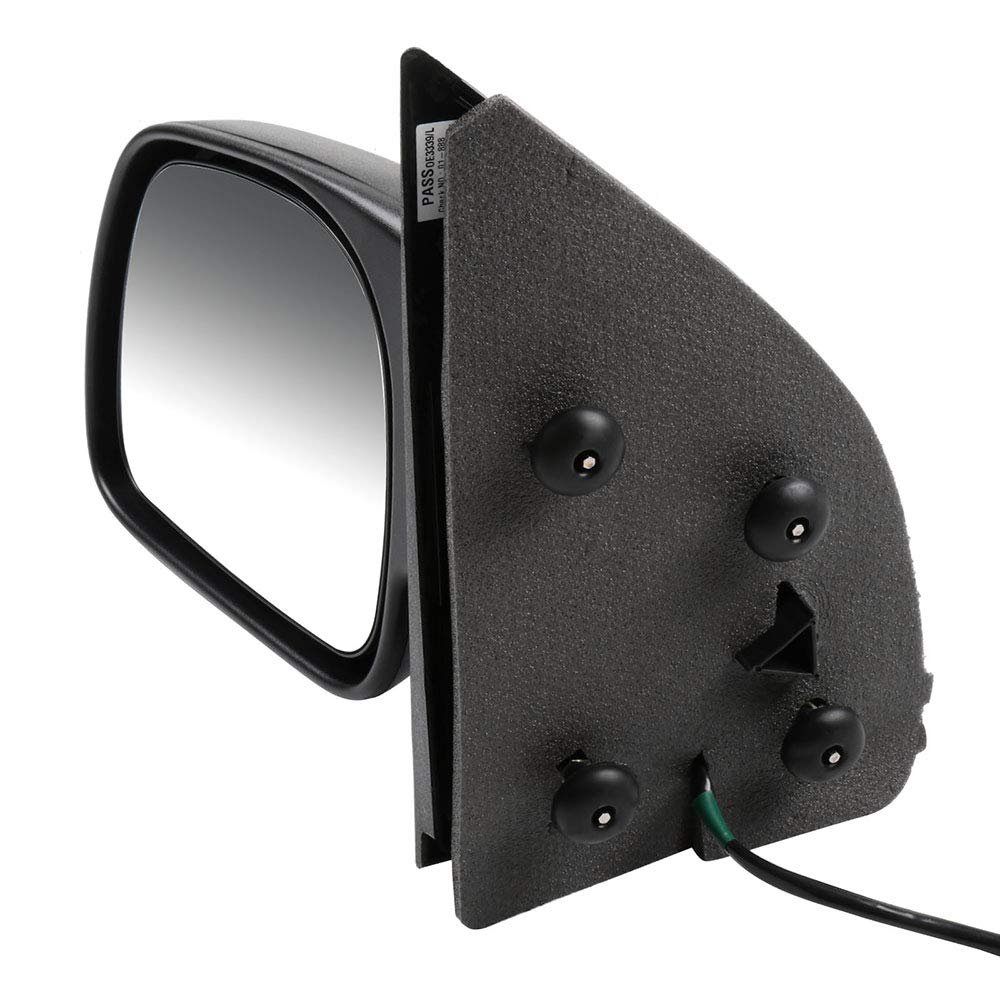 Black Left Side Mirror Fit For 1999-2010d For F-250 Super Duty Textured Glass Manual Folding Heating