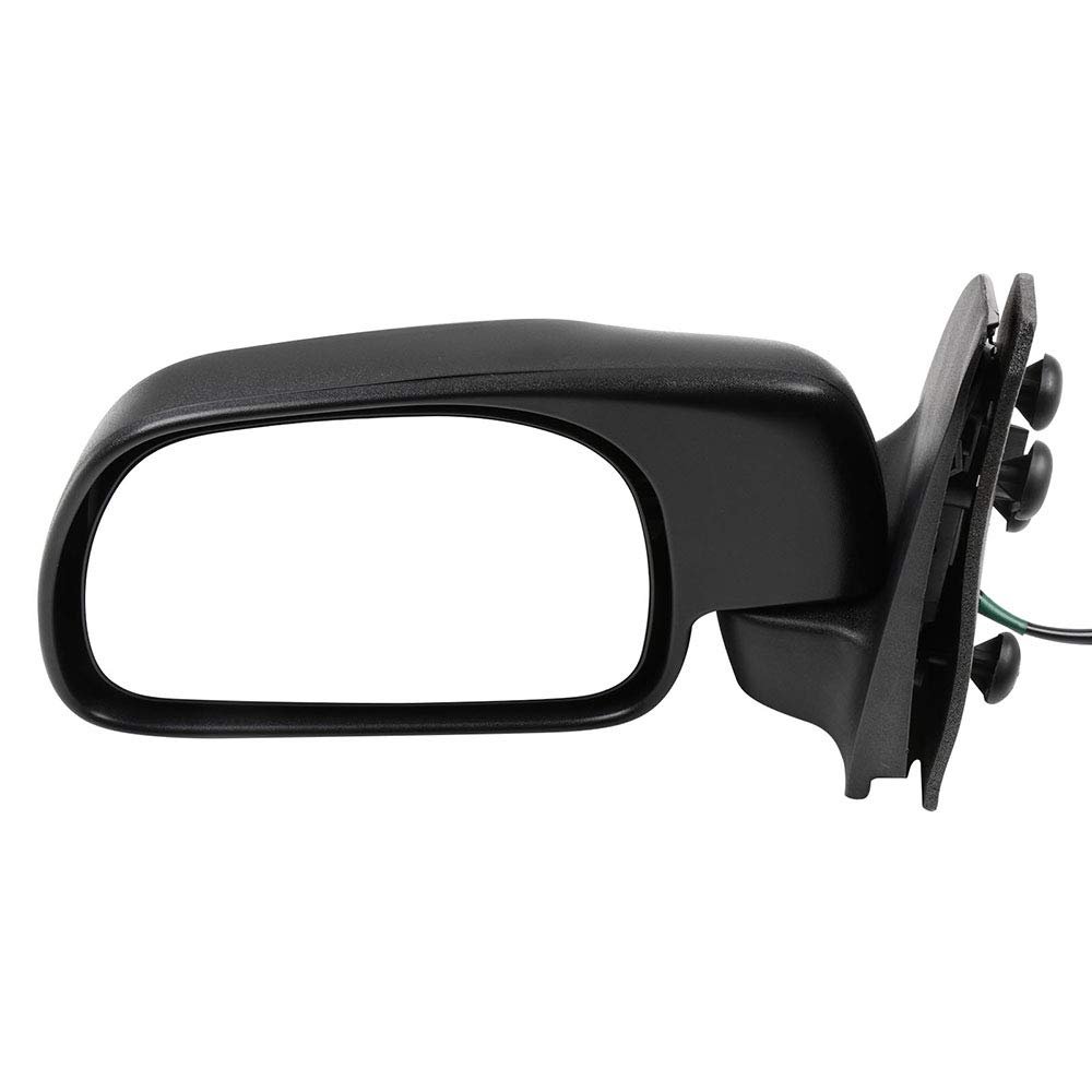 Black Left Side Mirror Fit For 1999-2010d For F-250 Super Duty Textured Glass Manual Folding Heating