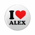 1080 Graphics I Love Alex Key Chain Double Sided Stainless Steel Keychain
