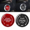 Carbon Fiber Push Start Button Engine Stop Ignition Cover Fit For Chevy Corvette C8 2020 2021 Red