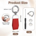 Car Key Chain Zinc Alloy Leatherchain Anti-lost D-ring Key Fob 360 Degree Rotatable Decorative With Screwdriver For Men And