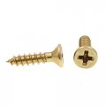 Prime-line Wood Screw Flat Head Phillips 4 X 1 2 In Solid Brass Pack Of 100