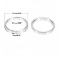 X Autohaux 4pcs Od 74 1mm To Id 64 Aluminium Alloy Car Hub Centric Rings Wheel Bore Center Spacer