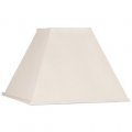 Upgradelights Eggshell Silk Square Mission Style 8 Inch Nickel Clip On Lampshade 4x8x7 