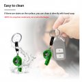 Augeny Car Turbo Keychain Creative Metal Spinning Turbocharger Fob Universal Vehicle Part Key Ring Decoration Green
