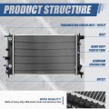 Dpi 2605 Factory Style 1-row Cooling Radiator Compatible With Saturn L-series 2 2l At 00-04 Aluminum Core