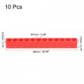 Uxcell 12 Holes Screwdriver Bit Holder 7mm Dia Plastic Hex Shank Storage Case Red 10 Pcs