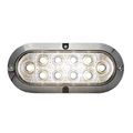 12 Pack Of Long Haul Clear 6 Oval Surface Mount Stop Tail Turn Led W Chrome Bezel