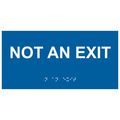 Compliancesigns Acrylic Ada Braille Not An Exit Sign 8 X 4 In Blue 