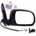Ocpty Black Right Side Mirror Fit For 2004-2010 Toyota Sienna Textured Glass Manual Folding Non-heated