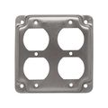 Hubbell-raco 907c 2 Duplex Receptacles 4-inch Square Exposed Work Cover 