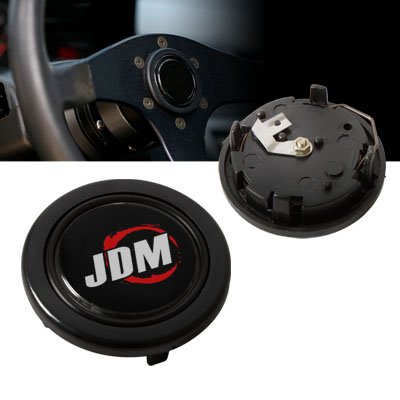 Universal Aluminum Center Light Weight Dark Wood Steering Wheel With JDM Godsnow Horn Button 
