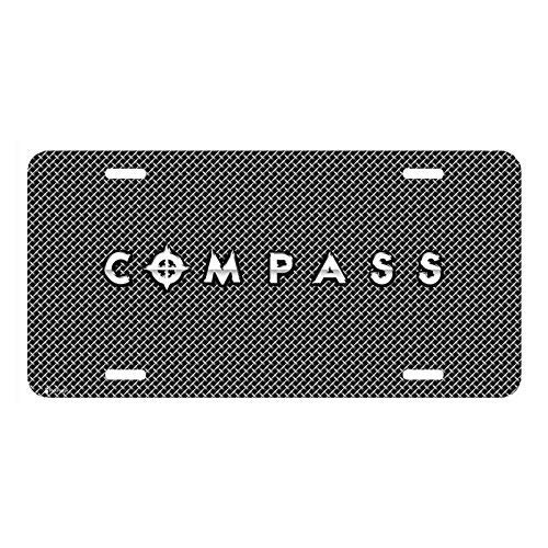 Jeep On Front Compass Mesh Grill Graphic Special Aluminum Metal License Plate Official Licensed