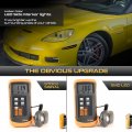 Vipmotoz Amber Led Strip Side Marker Light Front Fender Parking Lamp Replacement For 2005-2013 Chevy Corvette C6 Chrome Housing