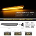 Vipmotoz Amber Led Strip Side Marker Light Front Fender Parking Lamp Replacement For 2005-2013 Chevy Corvette C6 Chrome Housing