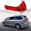 Clear Len Tail Lights Brake Lamp Outer Left Driver Side Light Red Replacement For 2011-2014 Toyota Sienna