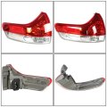 Clear Len Tail Lights Brake Lamp Outer Left Driver Side Light Red Replacement For 2011-2014 Toyota Sienna