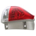 Clear Len Tail Lights Brake Lamp Outer Left Driver Side Light Red Replacement For 2011-2014 Toyota Sienna