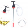 Quemarque Manual Push Oil Pump Transfer 5 Gallon Bucket Portable Liquid 47 Long 8a Diameter Flexible Hose Non-drip Nozzle 