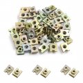 Uxcell 50 Pcs Metal Car Auto Door Pannel Spire Screw U-type Rivet Clips