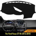 Hyzijin Car Dashboard Dash Board Cover Mat Carpet Compatible For Ford Focus St Rs 2012-2018 Left Hand Drive