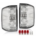Rear Tail Light W Bulb For 2007-2014 Chevy Silverado 1500 2500 3500 Single Wheels 2007-2009 Gmc Sierra Hd Clear Lens Chrome 