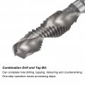 Uxcell Combination Drill And Tap Bit 1 4 Hex Shank M8 X 25 Metric Uncoated High Speed Steel 4341 Spiral Flute Drilling Tapping