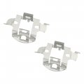 Uxcell 2 Pcs H7 Hid Xenon Lamp Base Adapter Holder Silver Tone For Vw New Sagitar Magotan