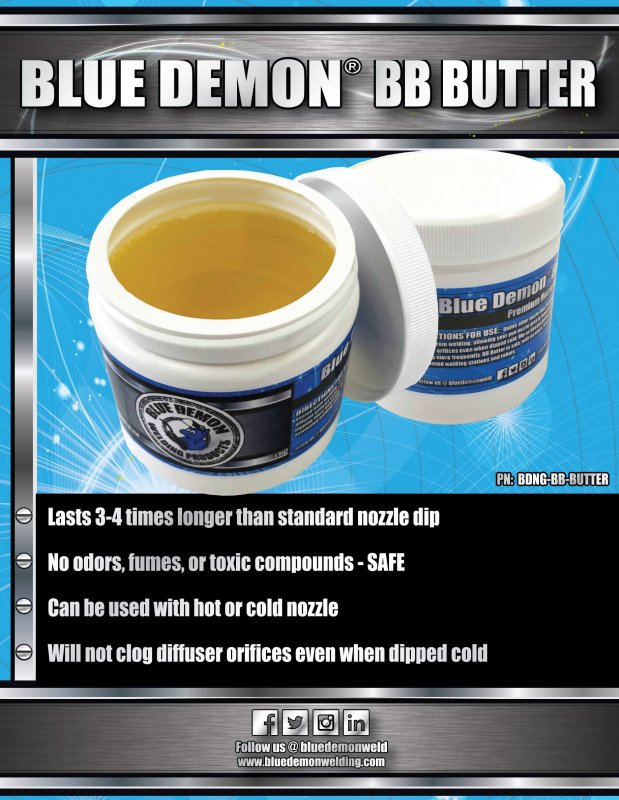 Blue Demon Premium Bb Butter Nozzle Gel 16oz Jar